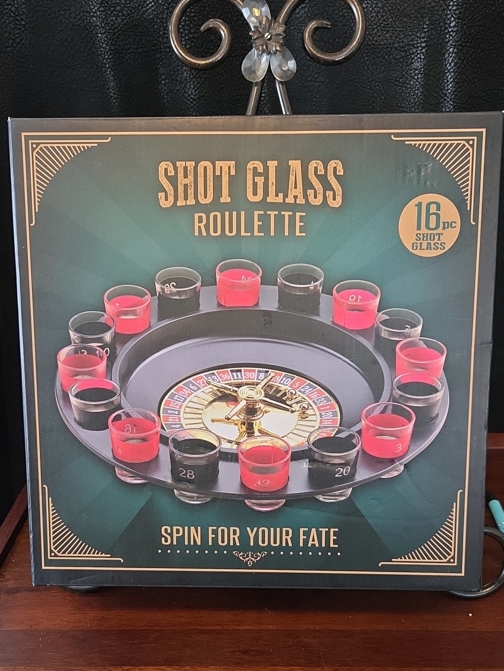 Shot Glass Roulette Party Game – Red and Black